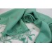 PL228 Gorgeous Green Color  Pashmina/Silk Shawl/Wrap Handmade in Nepal